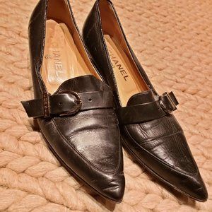 CHANEL BLACK LEATHER